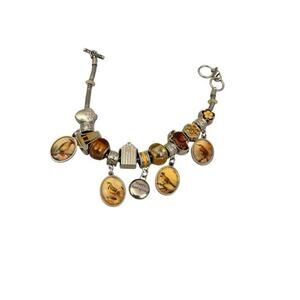 Willabee & Ward WW Charm November Toggle Bracelet Enamel thanksgiving